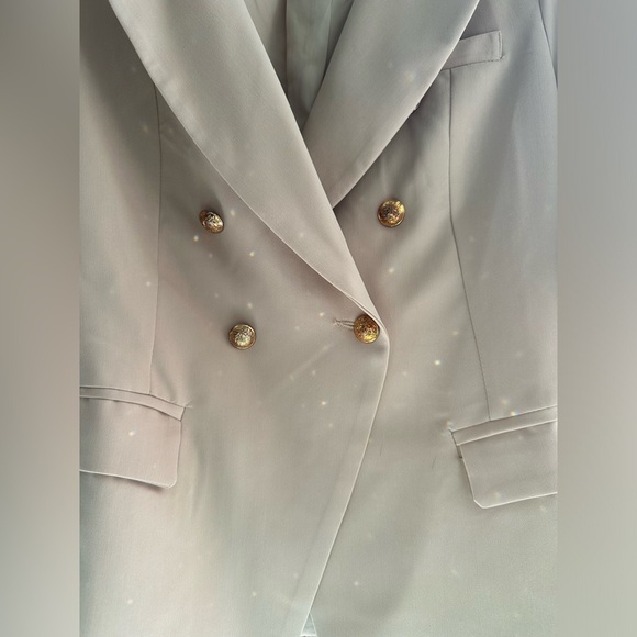 Women’s Tan Beige Double Breasted Blazer | M - Picture 2 of 5
